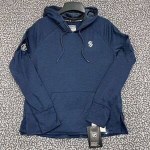 Seattle Kraken Hoodie Women Medium‎ Blue Fanatics Pullover Long Sleeve New M